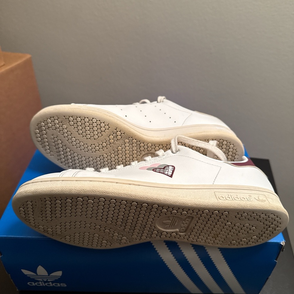 Adidas White and Red Casual Sneakers